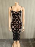 Cute hollow underwear suspender dress