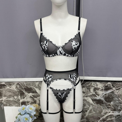 Love leopard print lingerie set