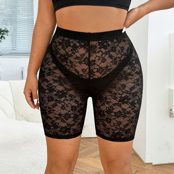 Lace leggings, see through lifting and elastic women's pants