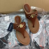Thick soled toe hollow slippers with sloping heels and herringbone slippers