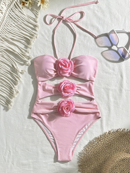 Jumpsuit flower bikini