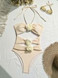 Jumpsuit flower bikini