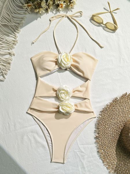 Jumpsuit flower bikini