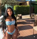 One-piece split bikini swimsuit