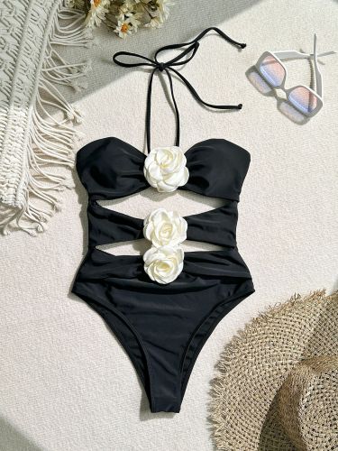 Jumpsuit flower bikini