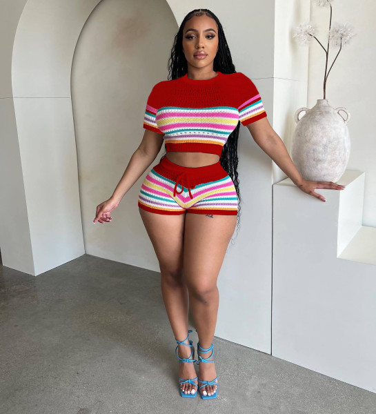 Sweater wrapped hip tight pants set