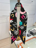 Alphabet color blocked shawl large square scarf diagonal scarf