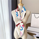 Alphabet color blocked shawl large square scarf diagonal scarf