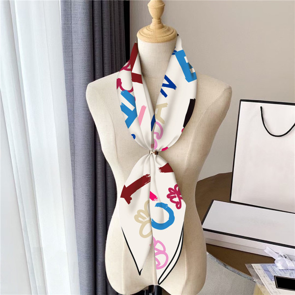 Alphabet color blocked shawl large square scarf diagonal scarf