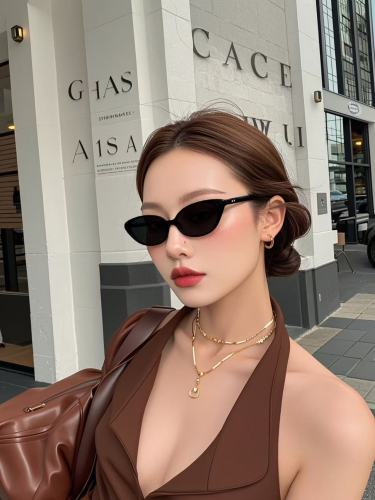 Small frame sunglasses, cat eye sunshade, oval frame glasses