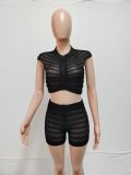 Knitted perspective set, hip hugging pants set