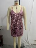Chain bead irregular dress
