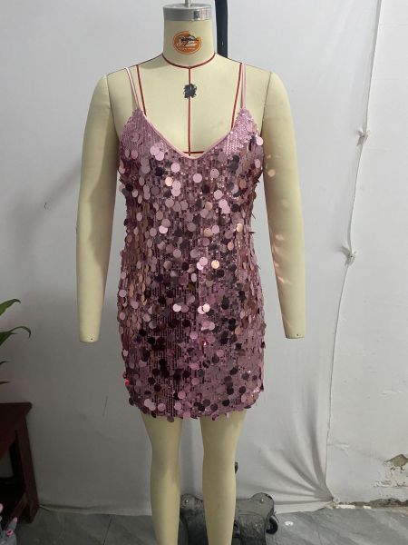 Chain bead irregular dress