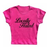 Round neck pullover short sleeved shirt
