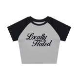 Round neck pullover short sleeved shirt