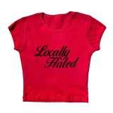 Round neck pullover short sleeved shirt