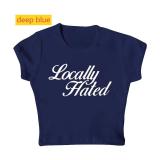 Round neck pullover short sleeved shirt