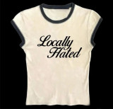 Round neck pullover short sleeved shirt