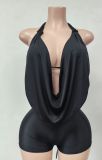 Hanging neck strap backless top
