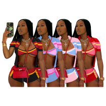 Sports color collision three piece set