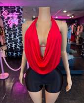 Hanging neck strap backless top Hanging neck strap backless top