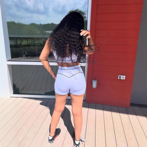 Two piece set of letter yoga exercise