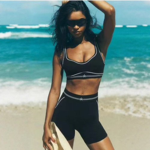 Two piece set of letter yoga exercise