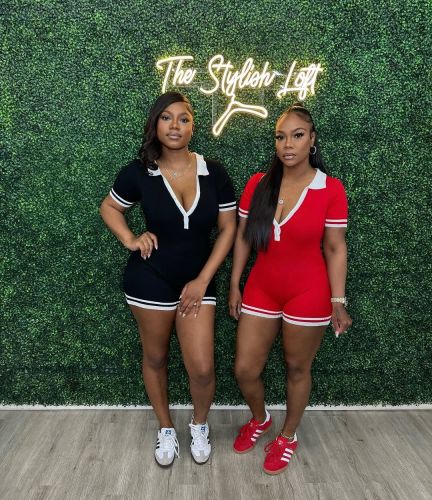 Buckled V-neck short sleeved jumpsuit jumpsuit