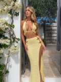 Knitted beach bikini swimsuit, cover up dress