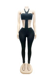 Tight fitting strapless hanging neck pants two-piece set