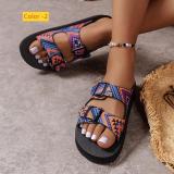 Large thick bottom belt buckle, lightly soaked soft bottom, colorful slippers