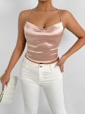 V-neck camisole strap backless top