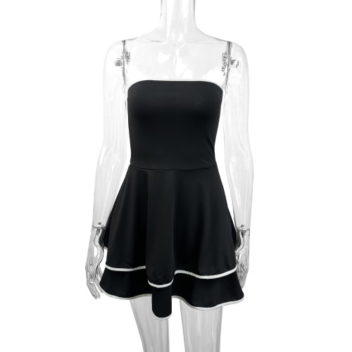 Backless short skirt strapless cake skirt