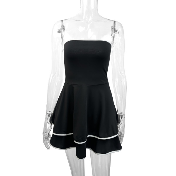 Backless short skirt strapless cake skirt