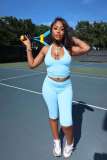 Tight V-neck hanging neck, beautiful back, high waist, and hip lifting yoga pants two-piece set