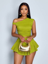 Simple and versatile split skirt set