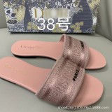 Embroidered one word versatile adult fashion lightweight flat bottomed slippers