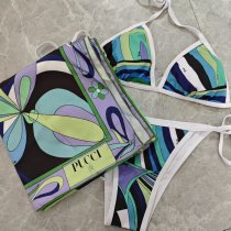 Square scarf one-piece split bikini swimsuit