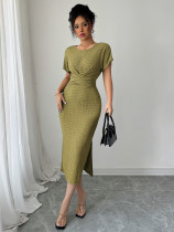 Waist waist long skirt dress