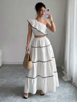 Shoulder vest half skirt two-piece set Shoulder vest half skirt two-piece set