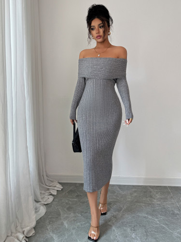Long sleeved long skirt dress
