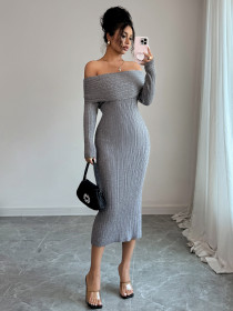 Long sleeved long skirt dress