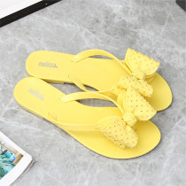 Bow shaped crystal jelly slippers, flip flops