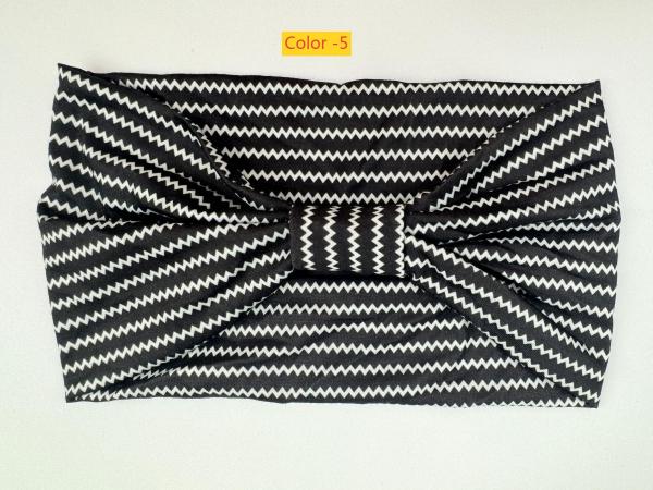 Printed cotton headband, wave yoga exercise headband, sweatproof and absorbent headband