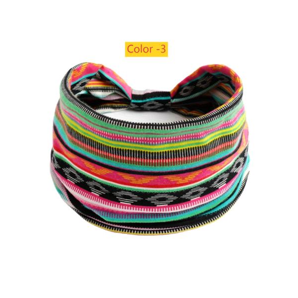 Printed cotton headband, wave yoga exercise headband, sweatproof and absorbent headband