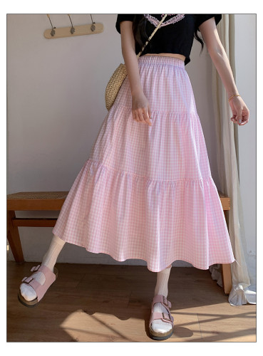 A-line umbrella skirt spliced cake skirt TL906542877634
