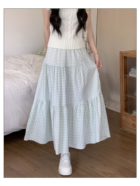 A-line umbrella skirt spliced cake skirt TL906542877634