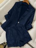 Small suit jacket shorts set