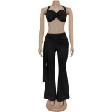 Strapless strap pants set