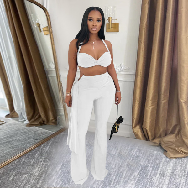Strapless strap pants set